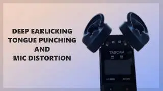 [ASMR TASCAM] Ear Licking & Tongue Punching with Mic distortion [NO TALKING]
