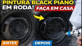 Pintura Caseira Black Piano em Roda Automotiva - RODA BLACK PIANO EM CASA! 😱