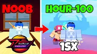 I Spend 100 Hours as F2P and Got OverPowered in Anime Fighting Simulator Endless | Noob to Pro AFSE