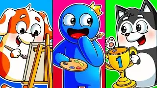 Rainbow Friends , but BLUE Win Big Art Contest?! 🏆 Hoo Doo Police