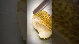 Cutting & Peeling Durian with Big Knife 🍈🔪 So Satisfying! | #Shorts #Durian