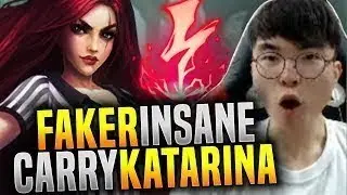 FAKER 200 IQ GAME WITH KATARINA! SKT T1 FAKER PLAYS KATARINA MID VS CORKI!!!