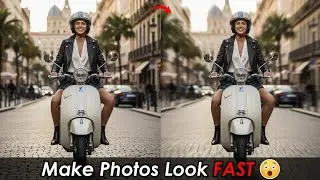 speed effect in photoshop | create motion blur effect on any photo easily