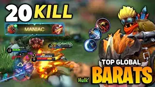 20 KILL! Barats Hyper gameplay Damage Build [ Barats Best Build 2021 ] By Hulk - Mobile Legends