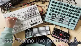 Dub Techno minimal Jam with Perkons HD-01, Super 6, Bassline, and OXI One.