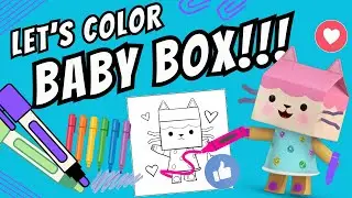 Coloring Baby Box from Gabby’s Dollhouse! | Shading Techniques🎨✨