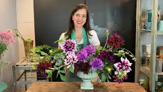 Como hacer un arreglo floral con dalias