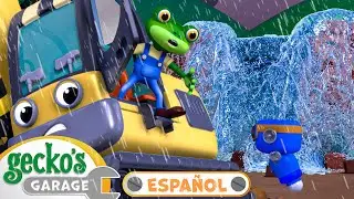 Emergencia en la tormenta | Garaje de Gecko en Español | Dibujos animados