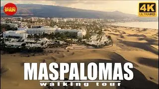 🇪🇸[4K] MASPALOMAS Walking Tour 🔥Hot Summer🔥Enjoy Playa del Ingl&eacute;s in Gran Canaria | CANARIAS #spain