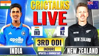 🔴 IND vs NZ, Cricket Live Scores & Commentary, 3rd ODI,  1st Innings Live Match Today