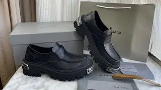 Balenciaga Black Tractor Loafers Review #review #unboxing #shoes