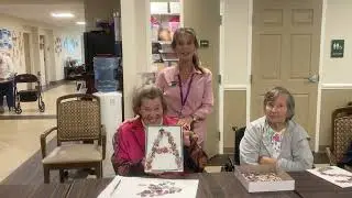 It's Crafty Monday's with our Transitional Memory Care Residents