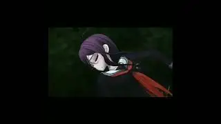 Toko Fukawa gets hit by a falling stone #danganronpa