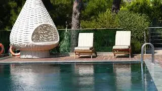 Swimming pool architecture Drone Aerial video