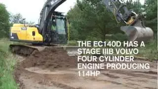 VOLVO EC140D EXCAVATOR WITH DOZER BLADE - THE NEW D-SERIES DIGGER