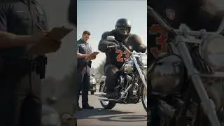BUSTED! 🚨 Police Pull Over a Chimp on a Motorcycle! License please? 🏍️🦍🤣嘘でしょ？！🚨 バイクに乗ったチンパンジーが警察に職質さ