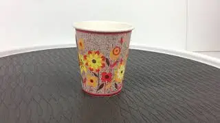 14 Vintage Dixie Livingware Hot Cups 7 Ounce Paper Cup Brown Orange Flowers 70s