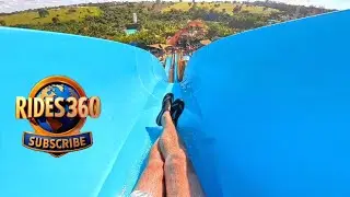 😱 Kamikaze Water Slide in 360&deg; VR &ndash; Dare to Ride? | Thermas dos Laranjais