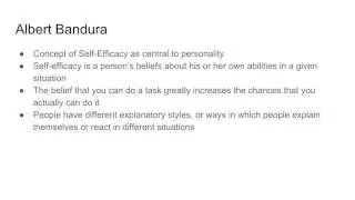 Humanist and Social Cognitive Theories On Personality