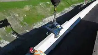 Precast Division: Jersey Barrier Placement - Crane View