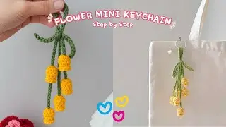 Брелок-цветок крючком 🌼 | Простое пошаговое руководство | Идеи для начинающих