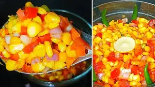 Masala corn | Sweet corn chart | chatpata corn chart | Sanjana Kitchen Recipes 