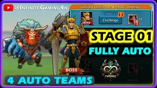 Barbarian Limited Challenge Stage 1 (Clash of Ideals) Fully Auto Mode | Lords Mobile