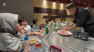 celebrating 10th birthday with classmates at Kamome Restaurant, Movenpick Hotel