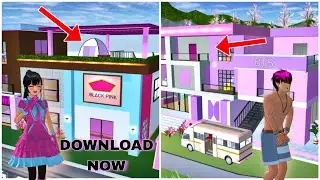 PROPS ID : 2 Beautiful and Cool BLACKPINK and BTS Ispired Camp House on Sakura School Simulator