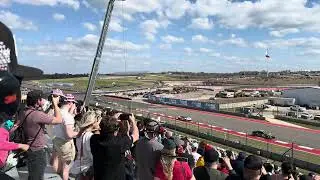 First lap of 2025 NASCAR Cup race at COTA from turn 12 grandstand