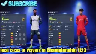 FIFA 22 All U23 Players in The Championship With Real Faces