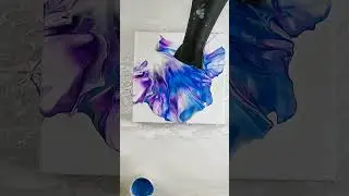 Blue, Purple and Gold Dutch Pour - Acrylic Pouring