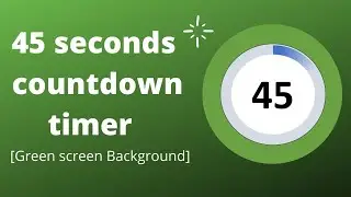 45 seconds countdown green screen background
