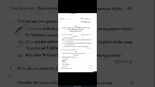 English Literature question paper BA sem 1st #exam #modeltestpaper #pup