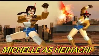 [TAS] Michelle With Heihachi's Moves Gameplay - Tekken 2 (Arcade Version) (Remake) (Requested)