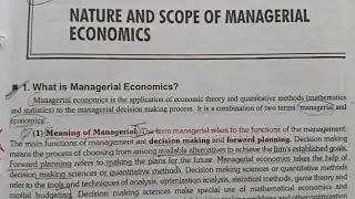 Nature and Scope of Managerial Economics in Hindi #simplifiedstudyofficial