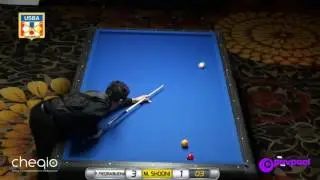 #32 &bull; M. SHOONI vs P. PIEDRABUENA - 2017 USBA 3-Cushion National Championship
