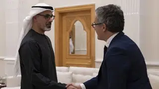 Sheikh Khaled bin Mohammed bin Zayed meets with the French Minister of Justice