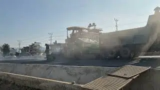 Pokhara-Mugling highway 2nd layer asphalt pavement #viral  #construction #amazing #truck 