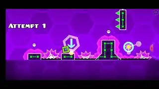 Me setting my high scores in Geometry Dash Lite