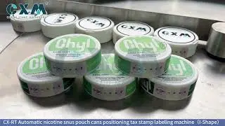 High Precision Tax Stamp Labeling Machine for Snus / Nicotine Pouch Boxes   #machine  #NicotinePouch