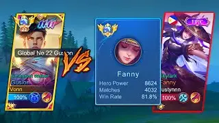 GLOBAL GUSION VS PRO FANNY FASTHAND IN RANK GAME!!🔥 ( intense battle⚡⚔️ )