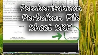 #Shorts Sedikit perbaikan fIle pada sheet SKP (05/01/2022)