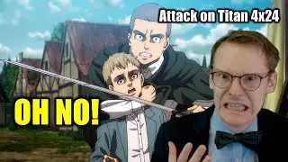 SAVING FALCO...? || GERMAN watches Attack on Titan 4x24 - BLIND REACT-ANALYSIS