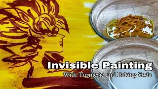 Invisible Painting with Turmeric and Baking Soda || Magic Art✨🪄 || Painting Goku from Dragon Ball