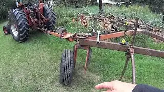 Working on the hay rake service time