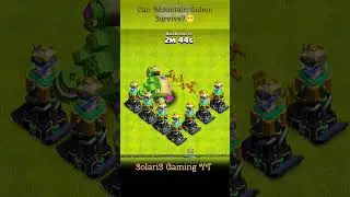 Deadly Hidden Tesla Base Vs Mountain Golem in COC #shorts #coc #clashofclans