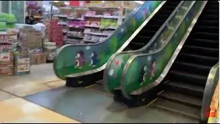 【三菱】1Xエスカレーター　ドンキホーテユニー藤岡店 1X escalator Don quixote Uny Fujioka  supermarket Gunma Japan