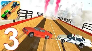 Double Impossible Mega Ramp 3D - Chaind Cars Crashes #3 - Android Gameplay 2021