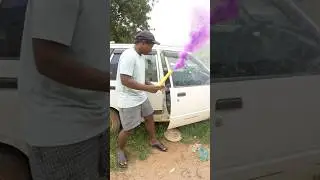 Smoke bomb in  Car ￼